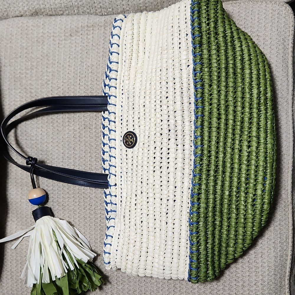 Tori Burch Straw Tote